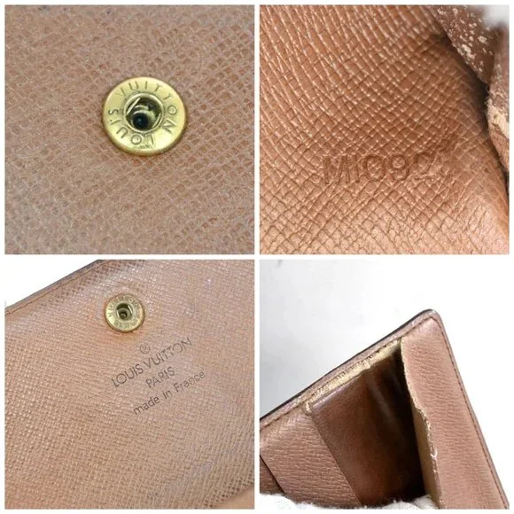 LOUIS VUITTON LV 3 Set Wallet Coin Card Case Monogram Multi Brown White 60YH846 - Picture 15 of 15